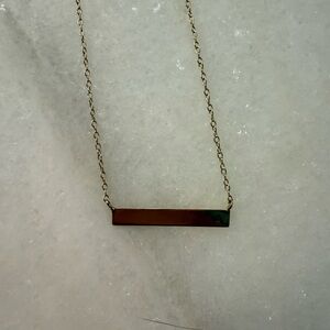 Elegant Gold Bar Necklace